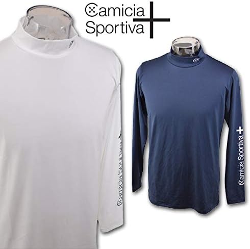 Amazon カミーチャ スポルティーバ プラス ハイネックインナーシャツ メンズ 春夏用 L 05 白 コート ジャケット 通販