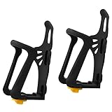 EEEKit 2 Pack Water Bottle Beverage Holder Adjustable Plastic Durable Mountain Bike Cycling Road Bicycle Rack Drink Can Mount Basket Black