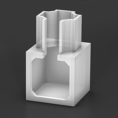 Formteil zu LED Kanal für LED Sockelleiste opal 22 x 22 mm