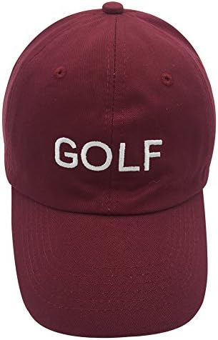 Golf Dad Hat Baseball Cap 3D Embroidered Adjustable Snapback Unisex Red