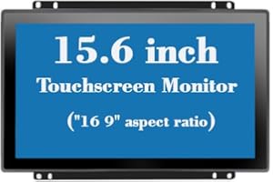 RIUIIN 15.6 Inch Open Frame Capacitive Touchscreen Monitor, 1920x1080 Resolution 16:9 Aspect Ratio Waterproof,VESA+Panel Mount, for Kiosk, Automation, POS，Vending，HMI and Digital Signage 7x24h Work