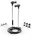 Sentey LS-4215 Oryon Plus Black Earbuds with Improved Sound Quality Metal Audiophile in-Ear Headphones Earphones Headset for Music Running Travel Carrying Case Included Inline Microphone Control