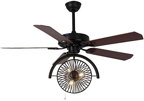 Amazon Com Litfad Industrial Fan Antique Black Brown Pendant