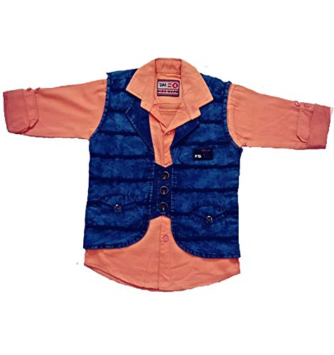 pink shirt denim jacket