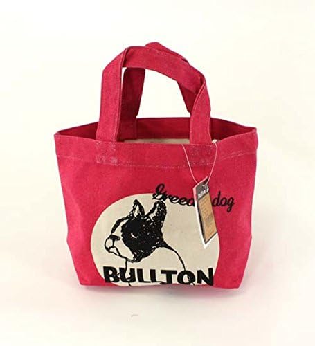 French bulldog Peach Pink Dyeing Canvas Bag for lunch or Walking dog