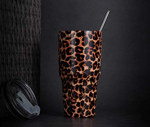 Joyclub 30oz Tumbler Stainless Steel Vacuum Tumbler Travel Mug with 2 PCS Straw, 1 Brush, 1 Slider Lid, Double Wall Vacuum Insulation Cup Car Accessories - Thumbnail 5