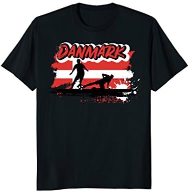 Danmark Soccer Fodbold Tshirt