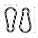 Aluminum Carabiner Clip, Durable Spring Snap Hook Key Chain Buckle Clips for Camping Hiking Fishing Traveling (Black-2 Pack)