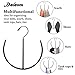 DOIOWN Belt Hangers Tie,Scarf,Shoes Non Slip Organizer Hangers Hook Rack (2 Pack-Black)