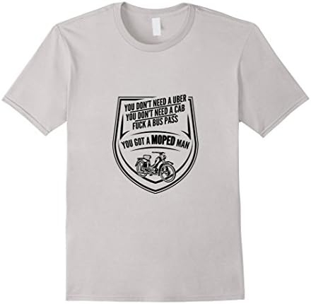 Men's You Got a Moped Man - Macklemore Lyrics Medium Silver