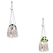 UL Macrame Plant Hanger-Boho Hanging Planter - Hanging Planter Shelf for Indoor Plants- Bohemian Decorative Home Flower Pot Holder (Natural)
