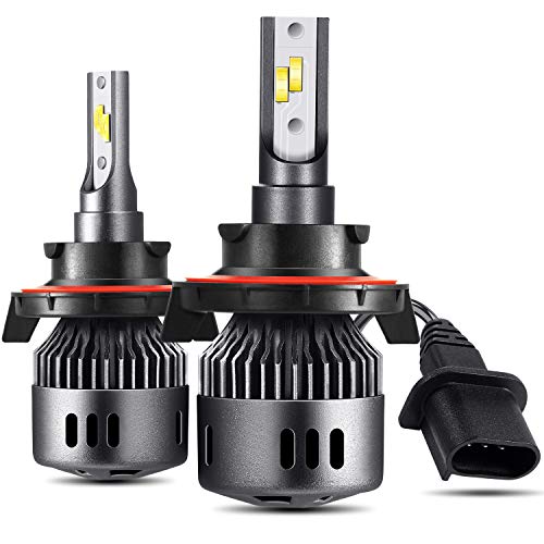 H13 9008 LED Headlight Bulbs Conversion Kit Yosaky Super Bright 6000K 6000LM 24xFC Led Chips Headlight Kit-Hi/Lo Beam (Pack of 2)