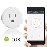 Smart Wi-Fi Plug Socket, Knaclean Mini Smart WiFi Outlet Compatible with Alexa Google Home and IFTTT Support 2.4 GHz WiFi Networks Remote Control with Timing Function
