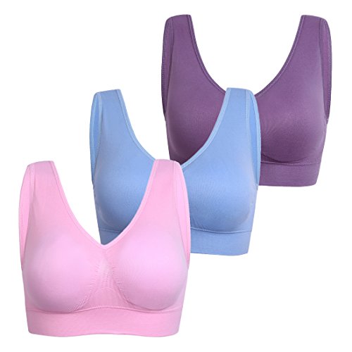 PRETTYWELL Sleep Bra for Women, Comfort Seamless Wireless Stretchy