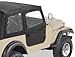 Bestop 51778-15 Black Denim 2-Piece Door Set for 1976-1986 CJ-7 - Front (Door Strikers Included)