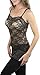 ToBeInStyle Women's All Over Lace Cami Top - Dark Grey - Large