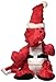 goDog Santa Holiday Dragon Tough Plush Dog Toy with Chew Guard Technology, Large, Red