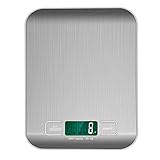 Bengoo Digital Food Scale Kitchen Scale Slim Stainless Multifunction Scale with LCD Display and Tare Function-Silver