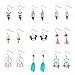 Eternity Aurora 9 Pairs Cute Unicorn Stud Earrings, Colorful Assorted Multiple Drop Dangle Earrings for Kids Girls, Animal Stud Earring Sets