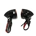 2pcs Skull Amber Lens Motorcycle LED Turn signal Lights Indicators Blinkers Lamp-Black