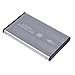 USB 2.0 External 2.5-inch SATA Aluminum HDD Enclosure Case for Laptop (Silver)