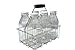 The Dairy Shoppe Wire Bottle Carrier for Libbey, StanPac, 32 oz bottles (32 oz Square Milk Bottles, 6 Cell Carrier)