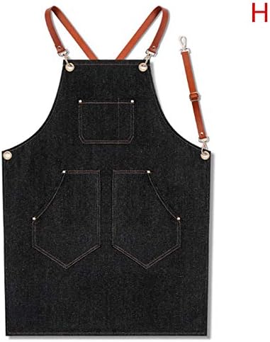 Sumerlly Denim Apron Strap Bib Apron Barista Bartender BBQ Chef Uniform Workwear