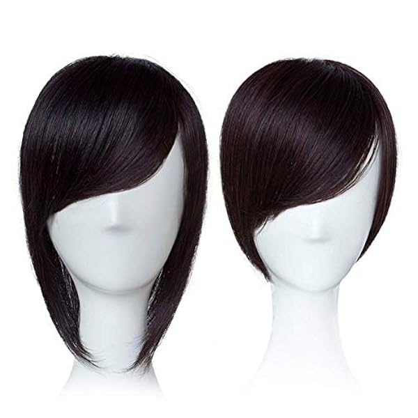 薄毛用の本物の们間のヘアトッパーウィグレット 女性用サイドバング