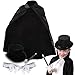 Dazzling Toys Deluxe Children’s Magicians Kit with Black Cape Hat Magi Wand and White Gloves | Super Christmas Gift Idea