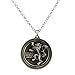 LUREME Vintage Round Lion Pendant Necklace for Fans Costume Jewelry-Antique Bronze (nl005381-2)