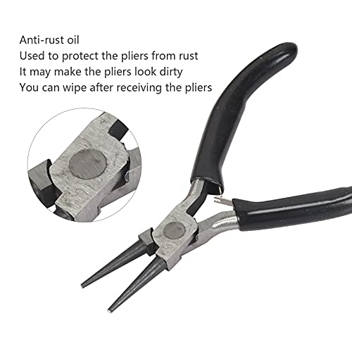 CHALA 5STK Schmuck Zangen Set Klein Zangensatz Mini Schmuckzangen Hochleistungs Zangensatz Seitenschneider Rundzange… – Bild 8