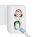 Luvan C5 Automatic Toothpaste Dispenser with Toothbrush Holder Set,Available for 5 Toothbrushes,for both Adults and Children,White