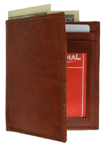 100% Genuine Leather Bi-fold Mens Wallet BD #739CF