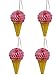 Ice Cream Hanging Pink Paper Decoration Set Of 4, Ice Cream Party Honeycomb Decorations. Great For Summer and Beach Parties, Birthdays and More. Ideal For Indoor and Outdoor Use.