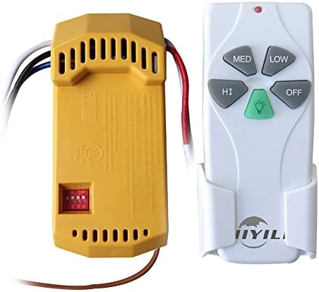 HiYill Ceiling Fan &amp; Light Wireless Remote Control Kit Replacement For Harbor Breeze (With Receiver Kit)