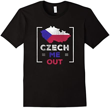 Men's Czech Me Out T-Shirt Funny Czech Republic T-Shirt 2XL Black