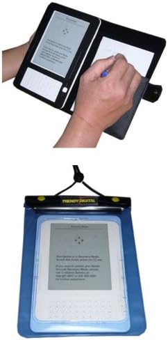 TrendyDigital MaxGuard Leather Cover (Fits 6" Display, 2nd Generation Kindle) + WaterGuard Waterproof Case for Kindle 2