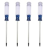 Amico Clear Blue Grips T5 T6 T8 T10 Torx Screwdriver Bit 4 Pcs