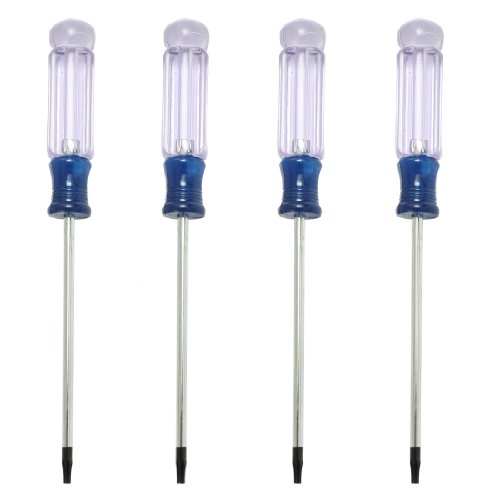 uxcell Clear Blue Grips T5 T6 T8 T10 Torx Screwdriver Bit 4 Pcs