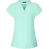 Vidusou Golf Shirts for Women Polo Tennis Shirts Sport T-Shirts Workout Tops