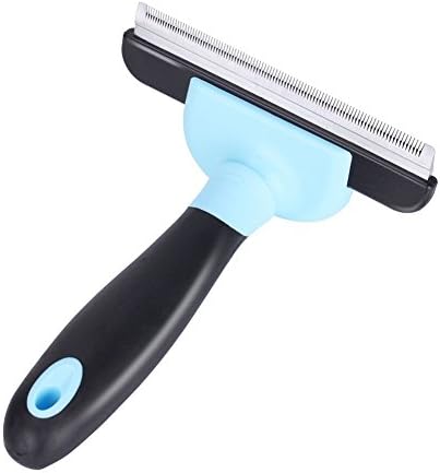 Dog and Cat Brush for Shedding, Long & Short Hair Pet Undercoat Grooming & Shedding Brush Tool for Dogs and Cats - Deshedding Tool - Reduces Shedding by 90% in Minutes (S, Blue)