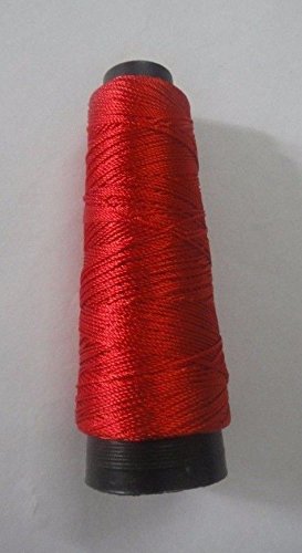 DARK RED - 175+ Yards - Viscose Rayon Art Silk Thread Yarn - Embroidery Crochet Knitting Lace Jewelry Trim