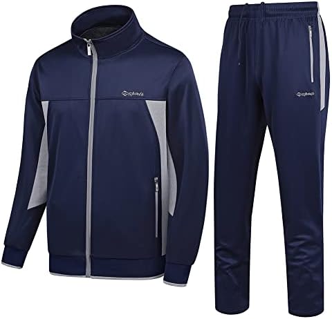 Guanzizai Men's Casual Tracksuit Long Sleeve Sweatsuit Athletic