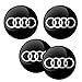 4PCS 56MM 2.22 inches Auto Car Styling Accessories Emblem Badge Decal Sticker Wheel Hub Caps Centre Cover fit for Audi