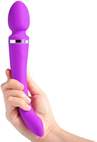 Premium Dual Wand Massager By SinShop - Waterproof Medical Grade Silicone - 10 Speed & Pattern Control - Automatic Body Temperature Function - 360 Degree Rotation Vibration
