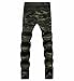 Denim Men's Camouflage Pockets Slim Biker Jeans Size 34