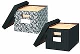 Bankers Box Letter/legal File Extra Stength 10x12x15 Decorative Series Black 2/pk