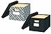 Bankers Box Letter/legal File Extra Stength 10x12x15 Decorative Series Black 2/pk