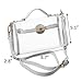 Yocatech Transparent Crossbody Bags Clear Messenger Bags for Women NFL Stadium Approved，Adjustable Strap (Grey)