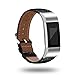 POY Replacement Bands Compatible for Fitbit Charge 2, Genuine Leather Wristbands